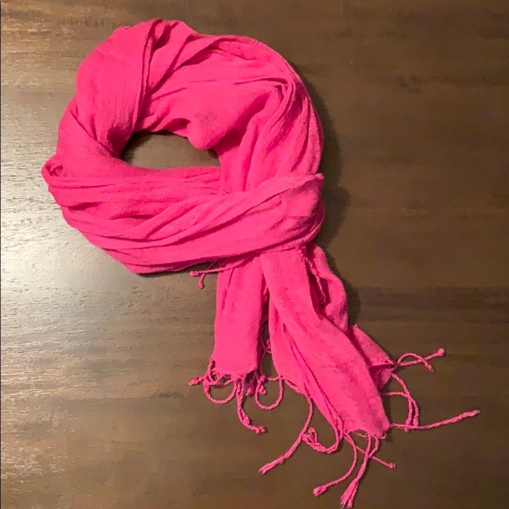 Solid pink scarf